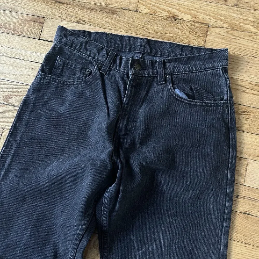 Vintage 90s Levi’s 505 Black Jeans 34x30 Actual 31x30 USA Made Faded Denim